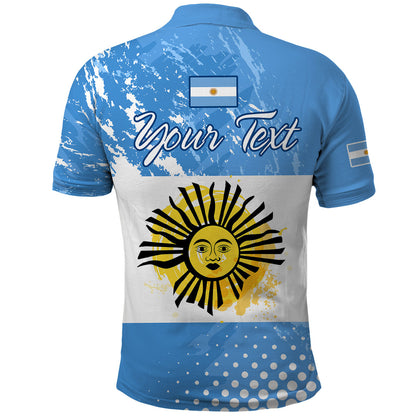 Custom Argentina National Flag Day Polo Shirt Da de la Bandera Nacional