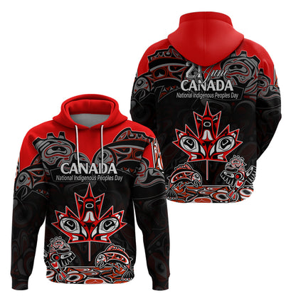 Canada National Aboriginal Day Hoodie Indigenous Art Stylization