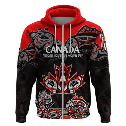 Canada National Aboriginal Day Hoodie Indigenous Art Stylization