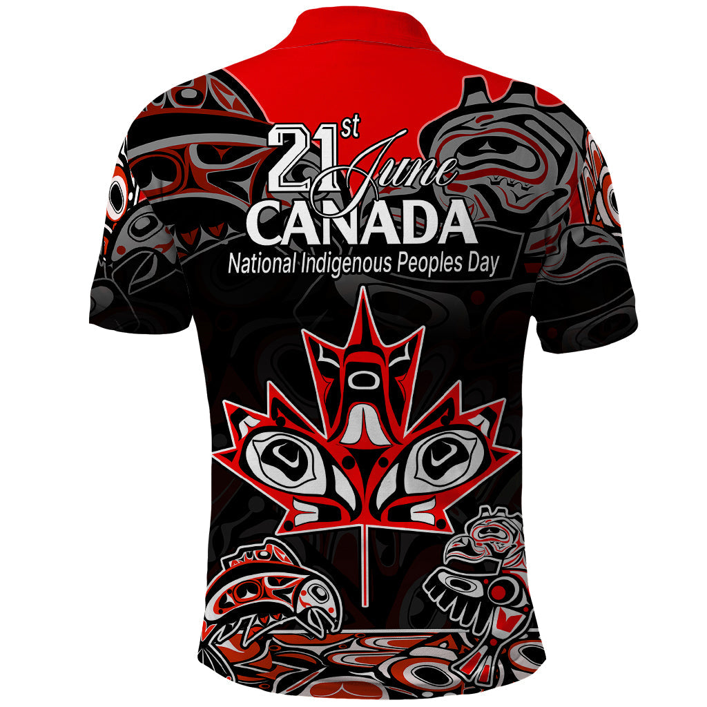 Canada National Aboriginal Day Polo Shirt Indigenous Art Stylization