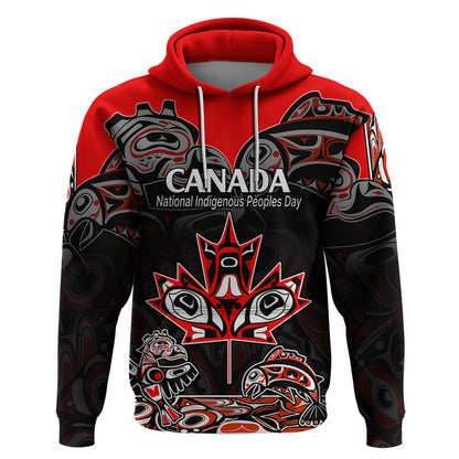 Custom Canada National Aboriginal Day Hoodie Indigenous Art Stylization