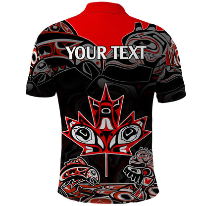 Custom Canada National Aboriginal Day Polo Shirt Indigenous Art Stylization