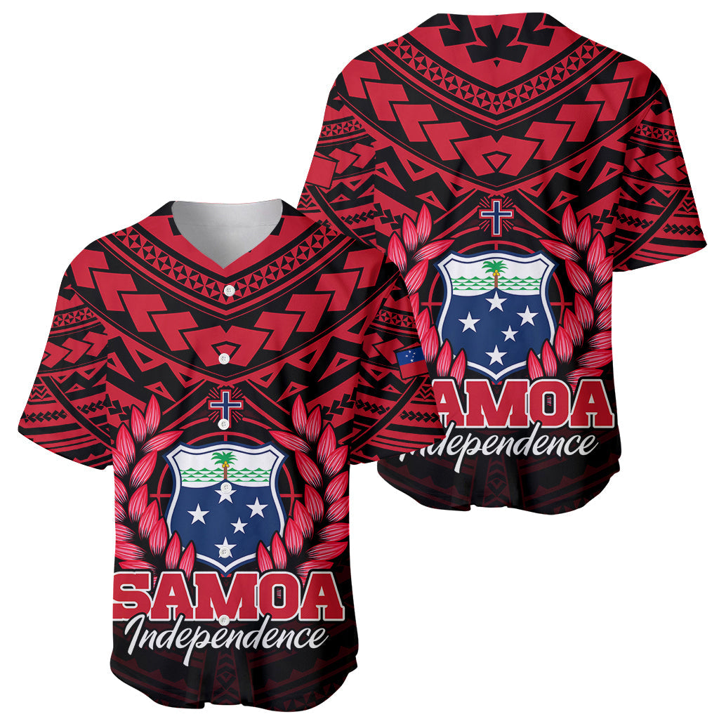 Samoa Independence Day Baseball Jersey Ulafa Polynesian Unique Red No1