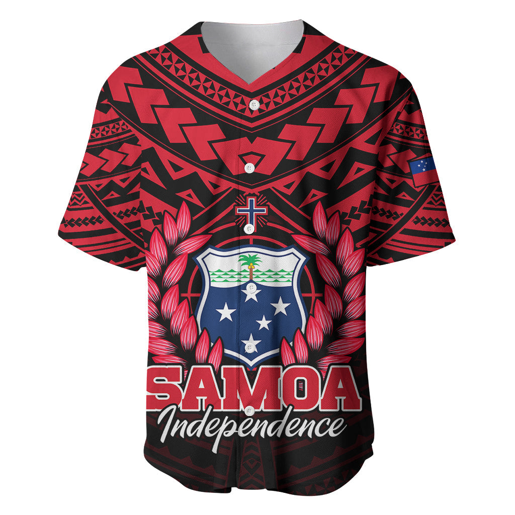 Samoa Independence Day Baseball Jersey Ulafa Polynesian Unique Red No1