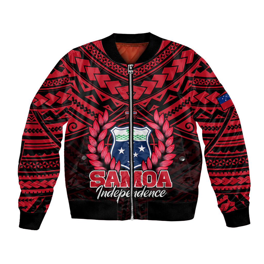 Samoa Independence Day Bomber Jacket Ulafa Polynesian Unique Red No1