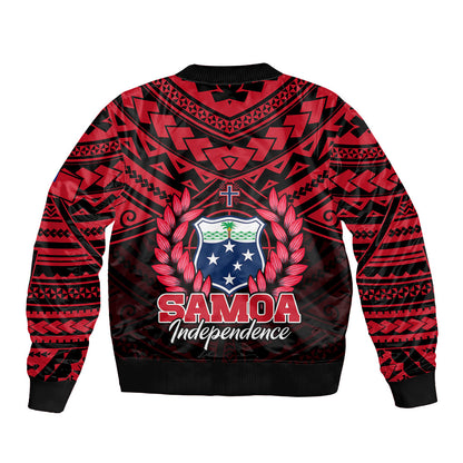 Samoa Independence Day Bomber Jacket Ulafa Polynesian Unique Red No1