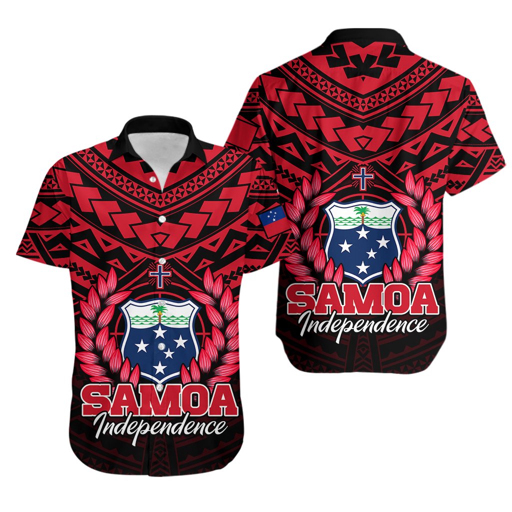 Samoa Independence Day Hawaiian Shirt Ulafa Polynesian Unique Red No1