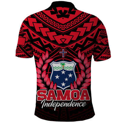 Samoa Independence Day Polo Shirt Ulafa Polynesian Unique Red No1