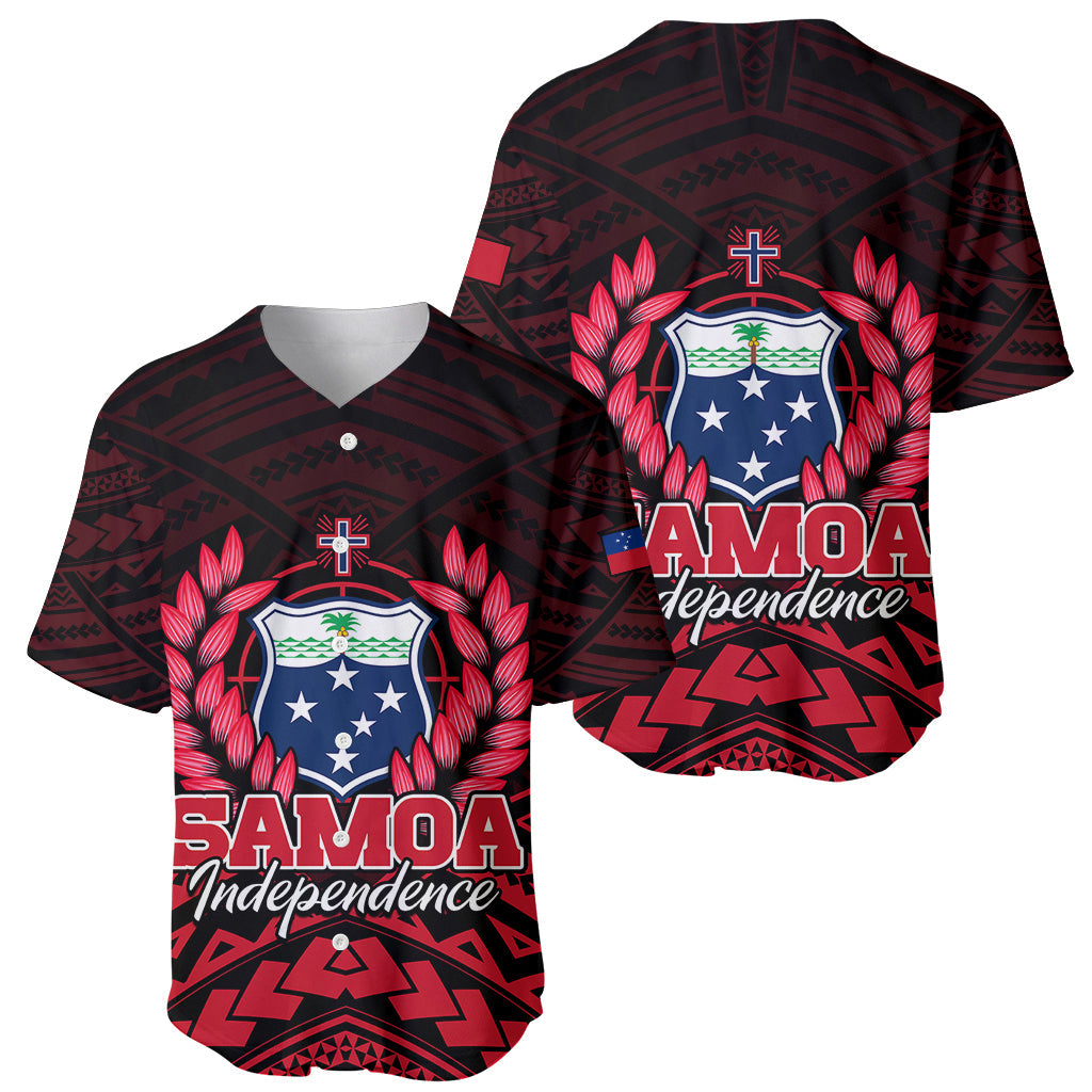 Samoa Independence Day Baseball Jersey Ulafa Polynesian Unique Red No2