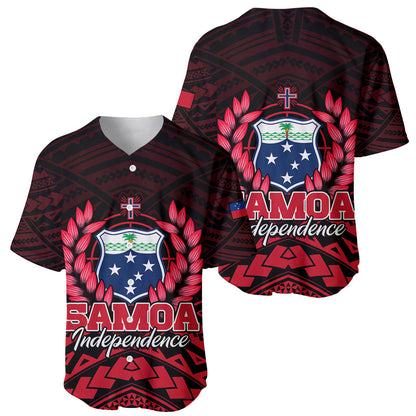 Samoa Independence Day Baseball Jersey Ulafa Polynesian Unique Red No2