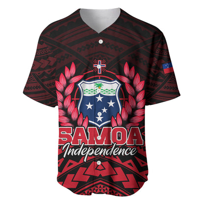 Samoa Independence Day Baseball Jersey Ulafa Polynesian Unique Red No2
