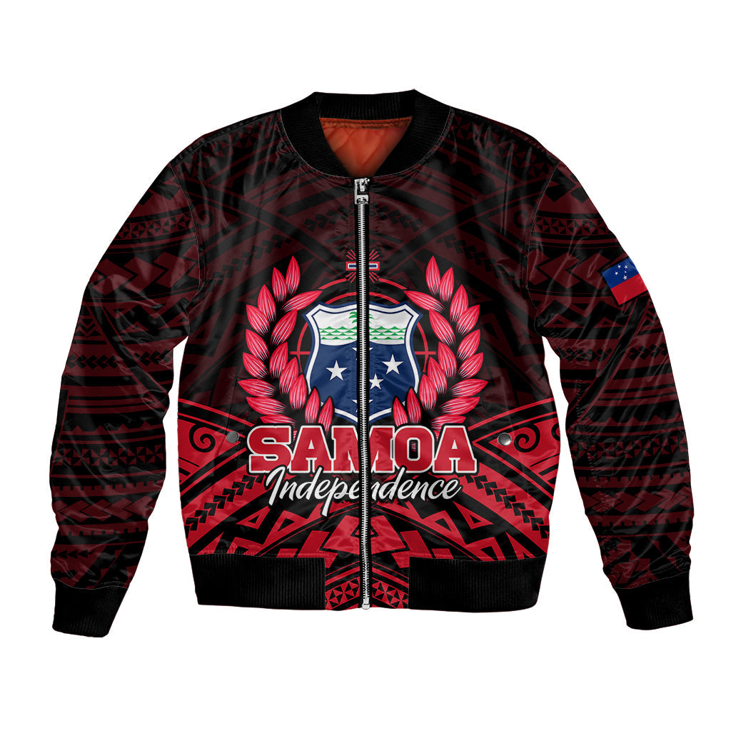 Samoa Independence Day Bomber Jacket Ulafa Polynesian Unique Red No2