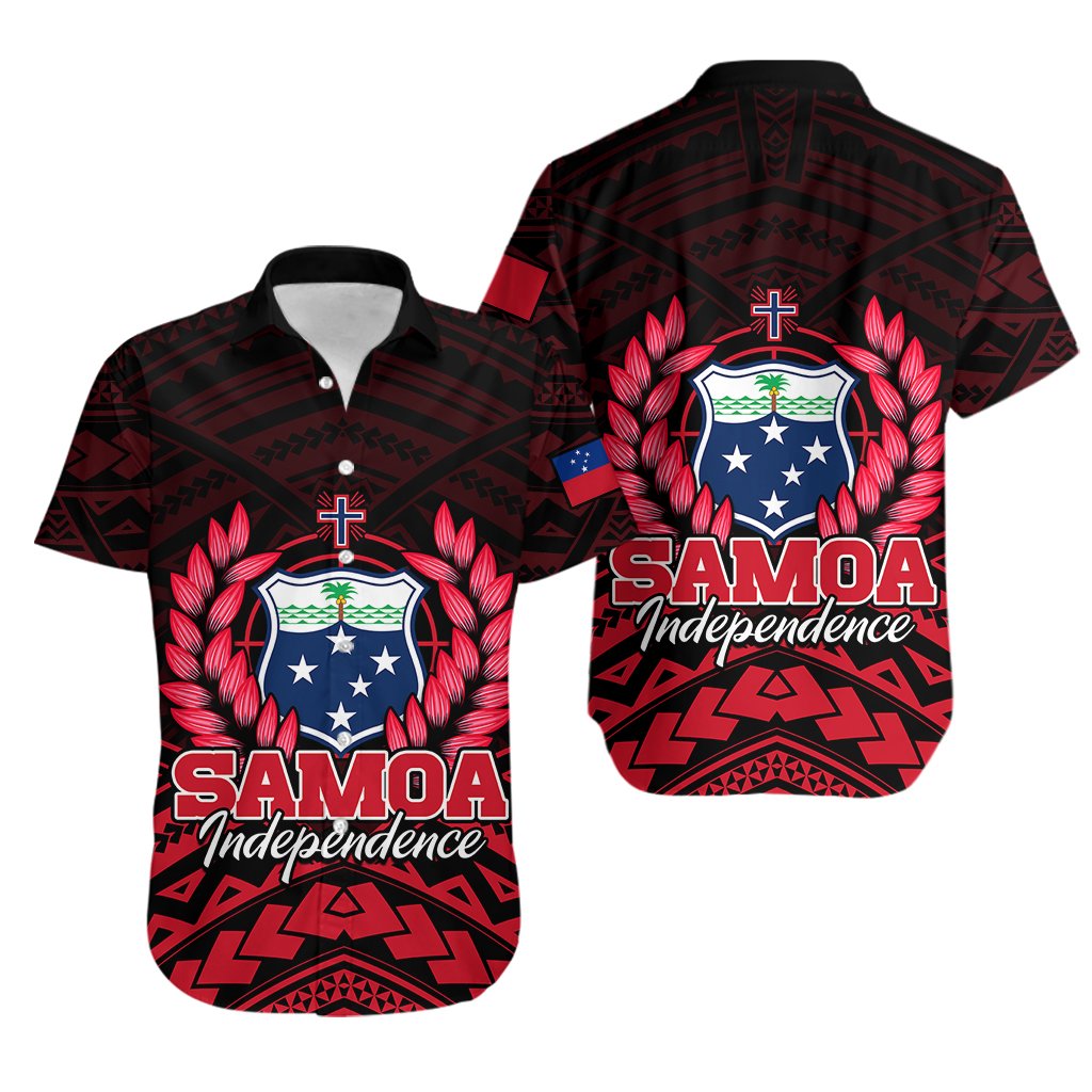 Samoa Independence Day Hawaiian Shirt Ulafa Polynesian Unique Red No2