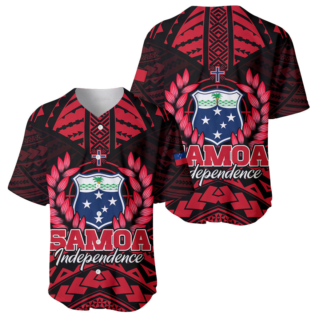 Samoa Independence Day Baseball Jersey Ulafa Polynesian Unique Red No3