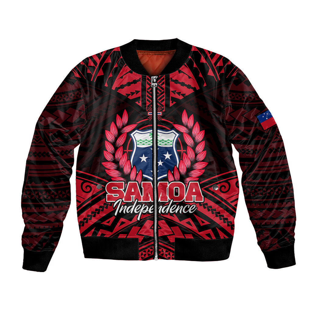 Samoa Independence Day Bomber Jacket Ulafa Polynesian Unique Red No3
