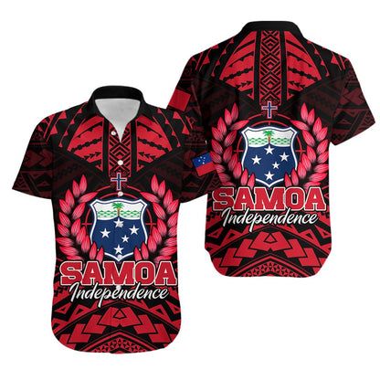 Samoa Independence Day Hawaiian Shirt Ulafa Polynesian Unique Red No3