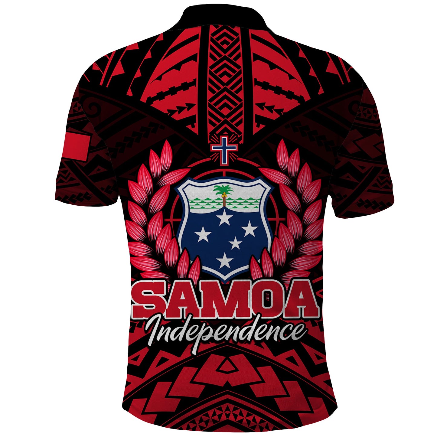 Samoa Independence Day Polo Shirt Ulafa Polynesian Unique Red No3