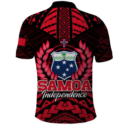 Samoa Independence Day Polo Shirt Ulafa Polynesian Unique Red No3