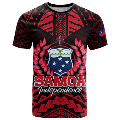 Samoa Independence Day T Shirt Ulafa Polynesian Unique Red No3