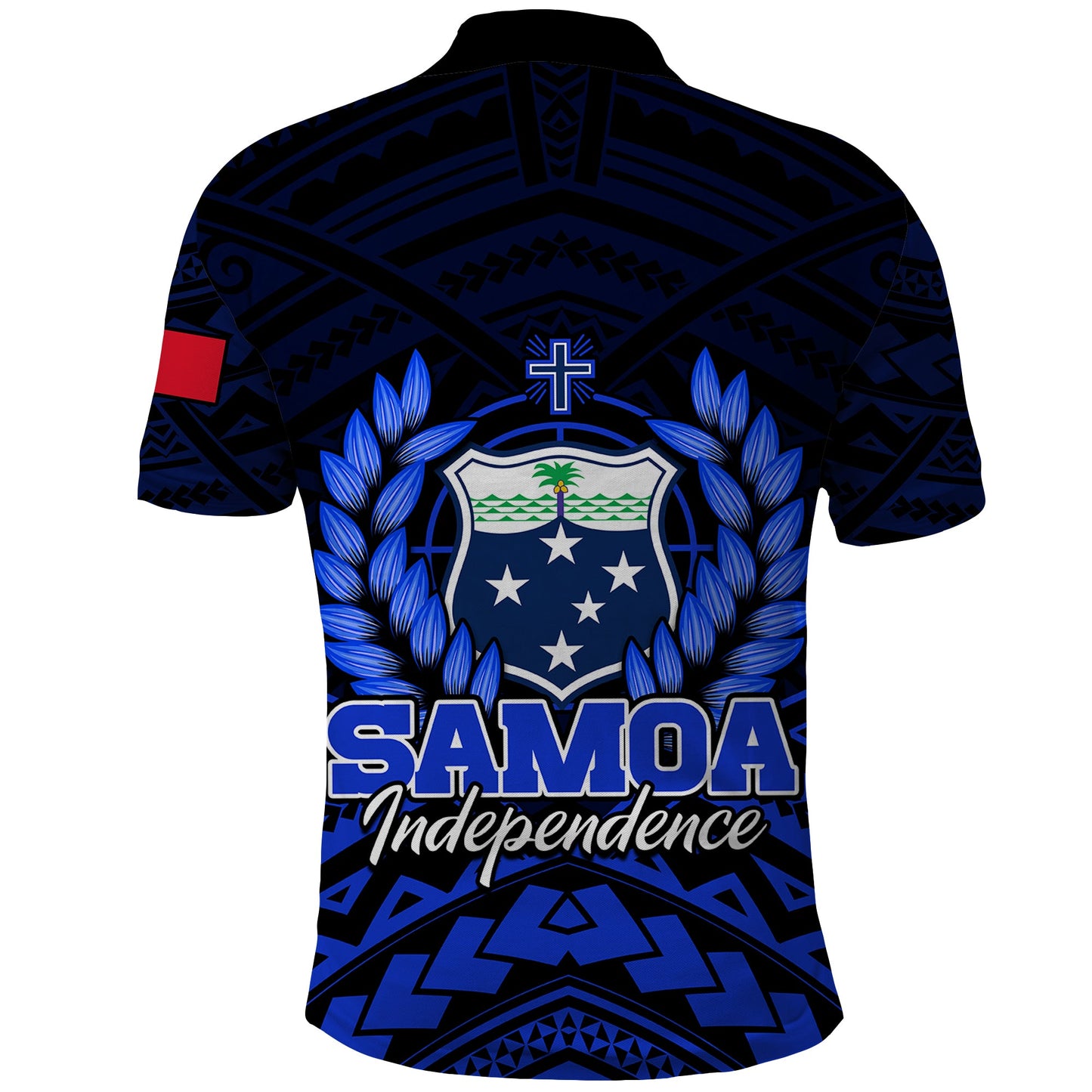 Samoa Independence Day Polo Shirt Ulafa Polynesian Unique Blue No2