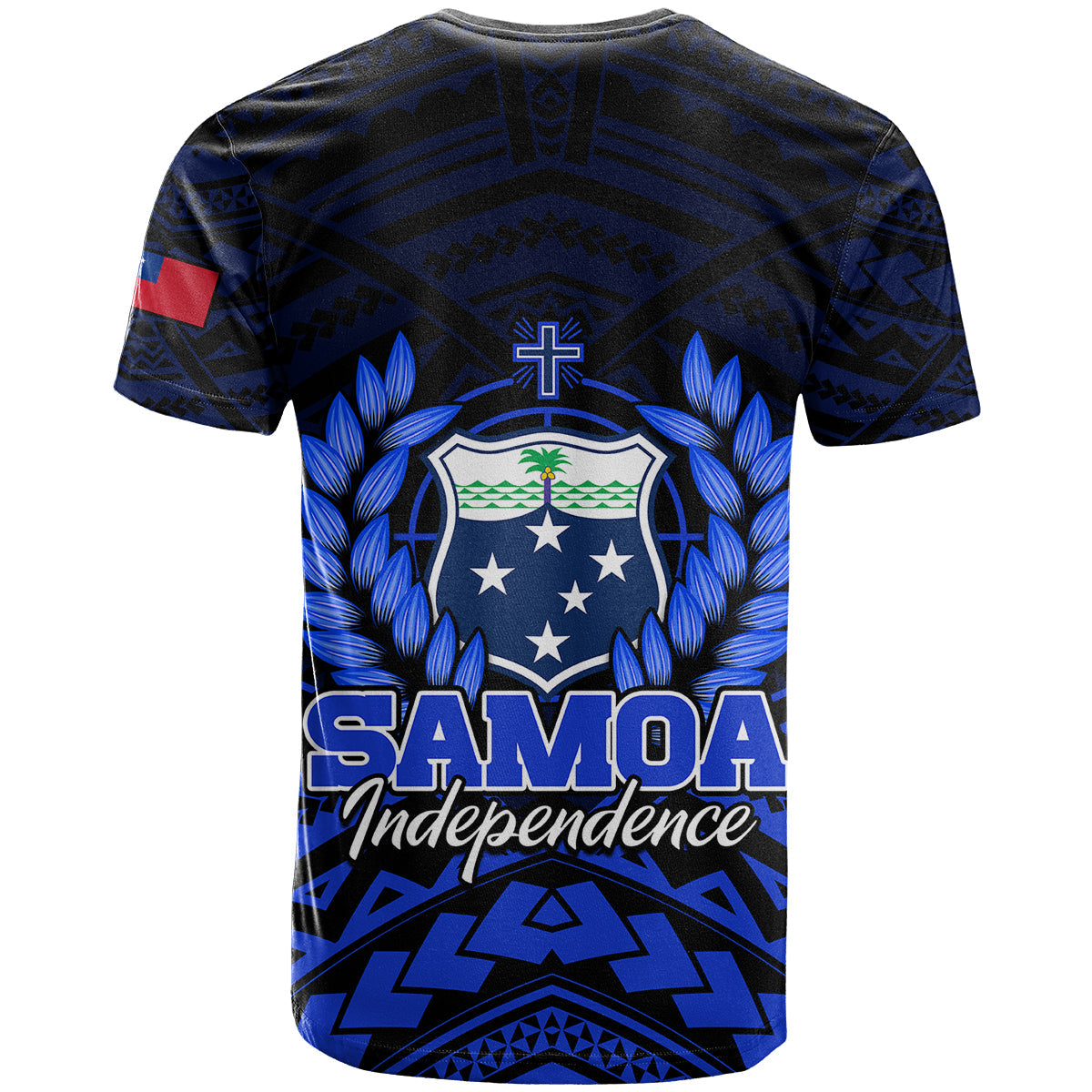 Samoa Independence Day T Shirt Ulafa Polynesian Unique Blue No2