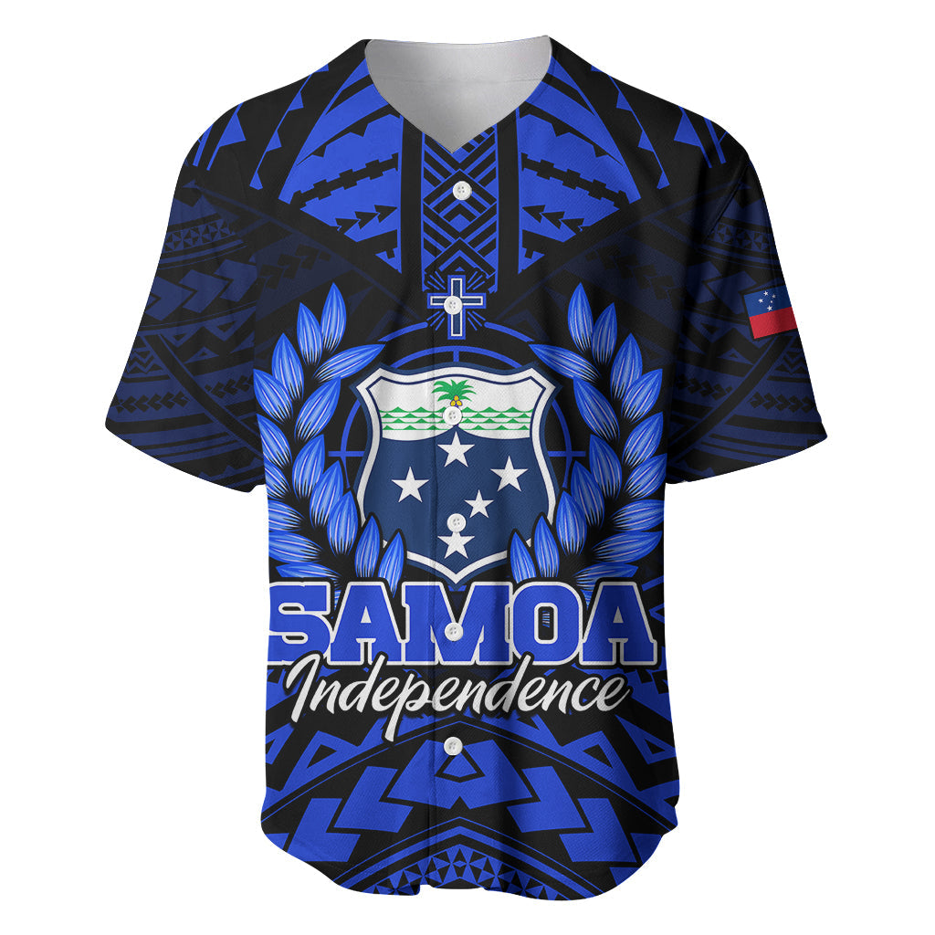 Samoa Independence Day Baseball Jersey Ulafa Polynesian Unique Blue No3