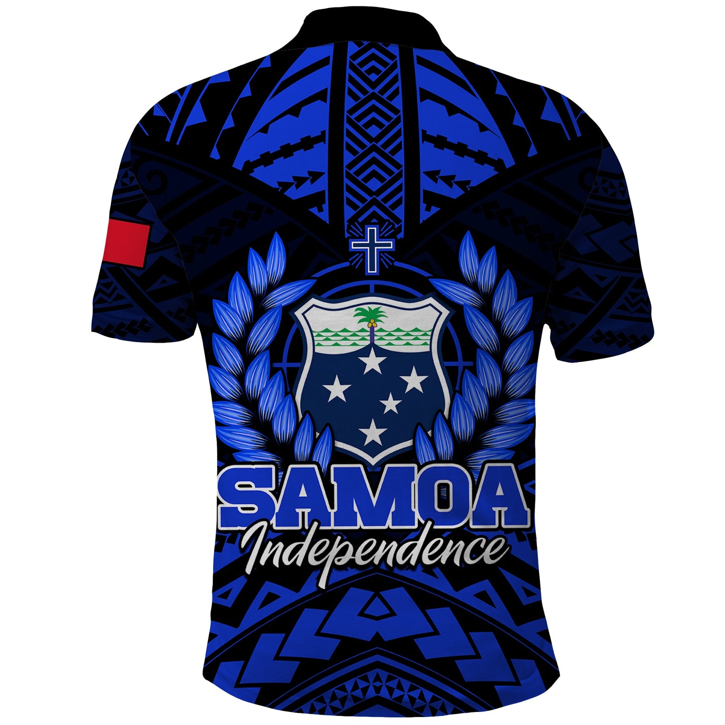 Samoa Independence Day Polo Shirt Ulafa Polynesian Unique Blue No3