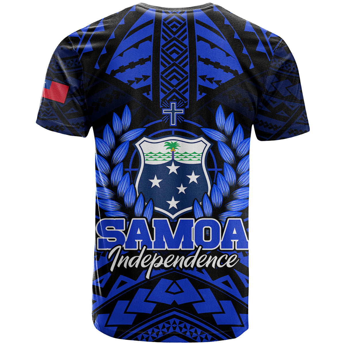 Samoa Independence Day T Shirt Ulafa Polynesian Unique Blue No3
