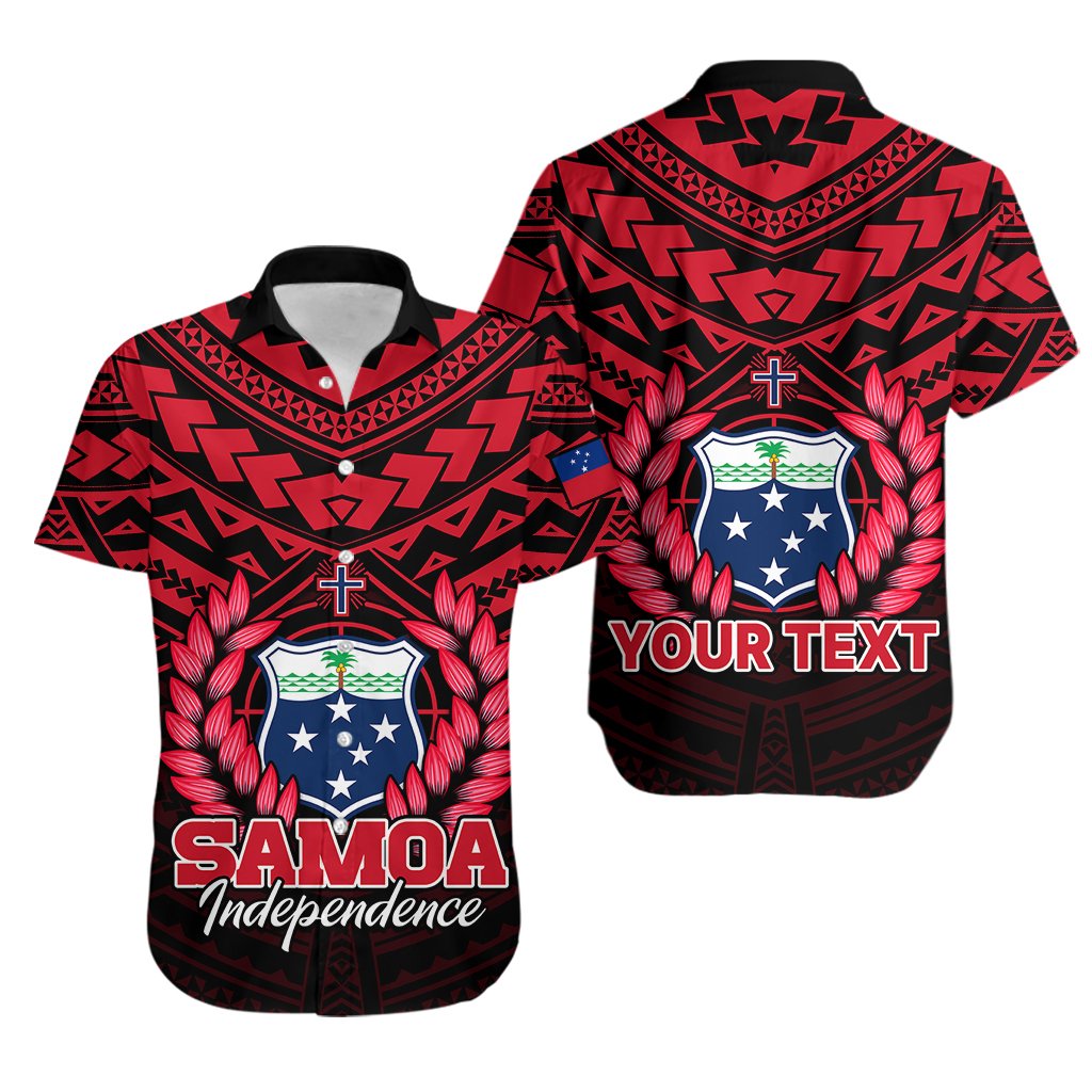 Custom Personalised Samoa Independence Day Hawaiian Shirt Ulafa Polynesian Unique Red No1