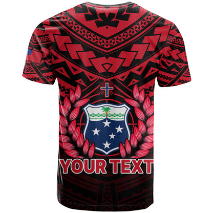 Custom Personalised Samoa Independence Day T Shirt Ulafa Polynesian Unique Red No1