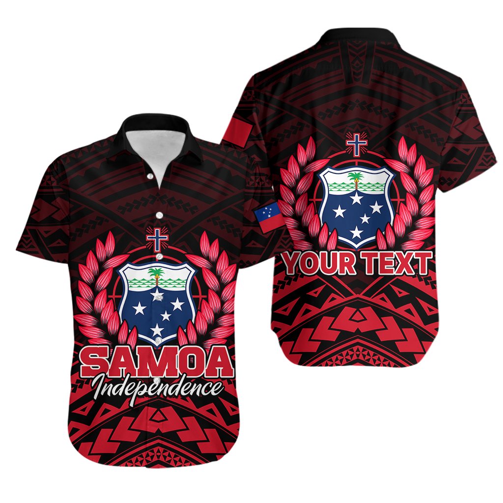 Custom Personalised Samoa Independence Day Hawaiian Shirt Ulafa Polynesian Unique Red No2