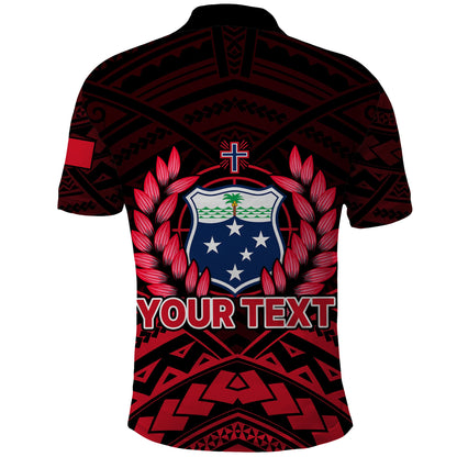 Custom Personalised Samoa Independence Day Polo Shirt Ulafa Polynesian Unique Red No2