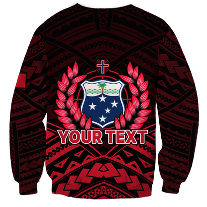 Custom Personalised Samoa Independence Day Sweatshirt Ulafa Polynesian Unique Red No2