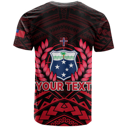 Custom Personalised Samoa Independence Day T Shirt Ulafa Polynesian Unique Red No2