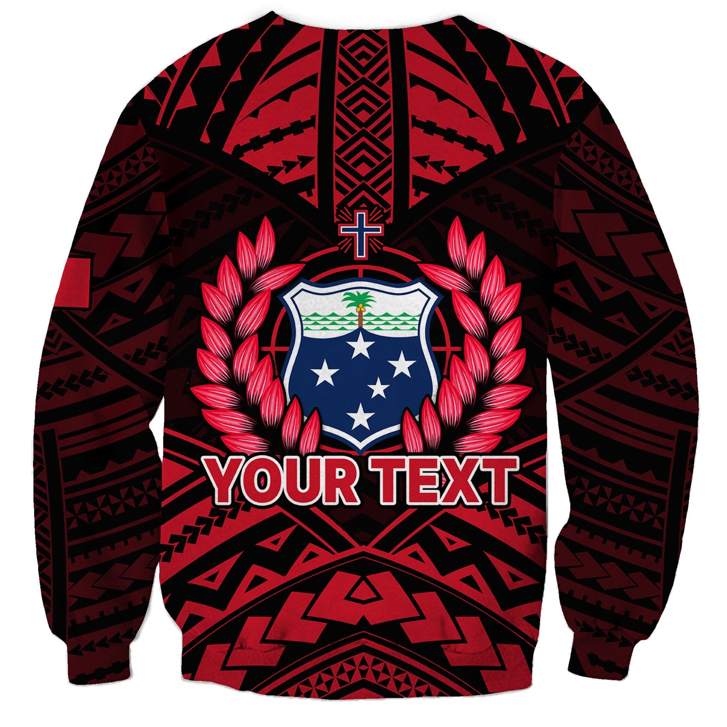 Custom Personalised Samoa Independence Day Sweatshirt Ulafa Polynesian Unique Red No3