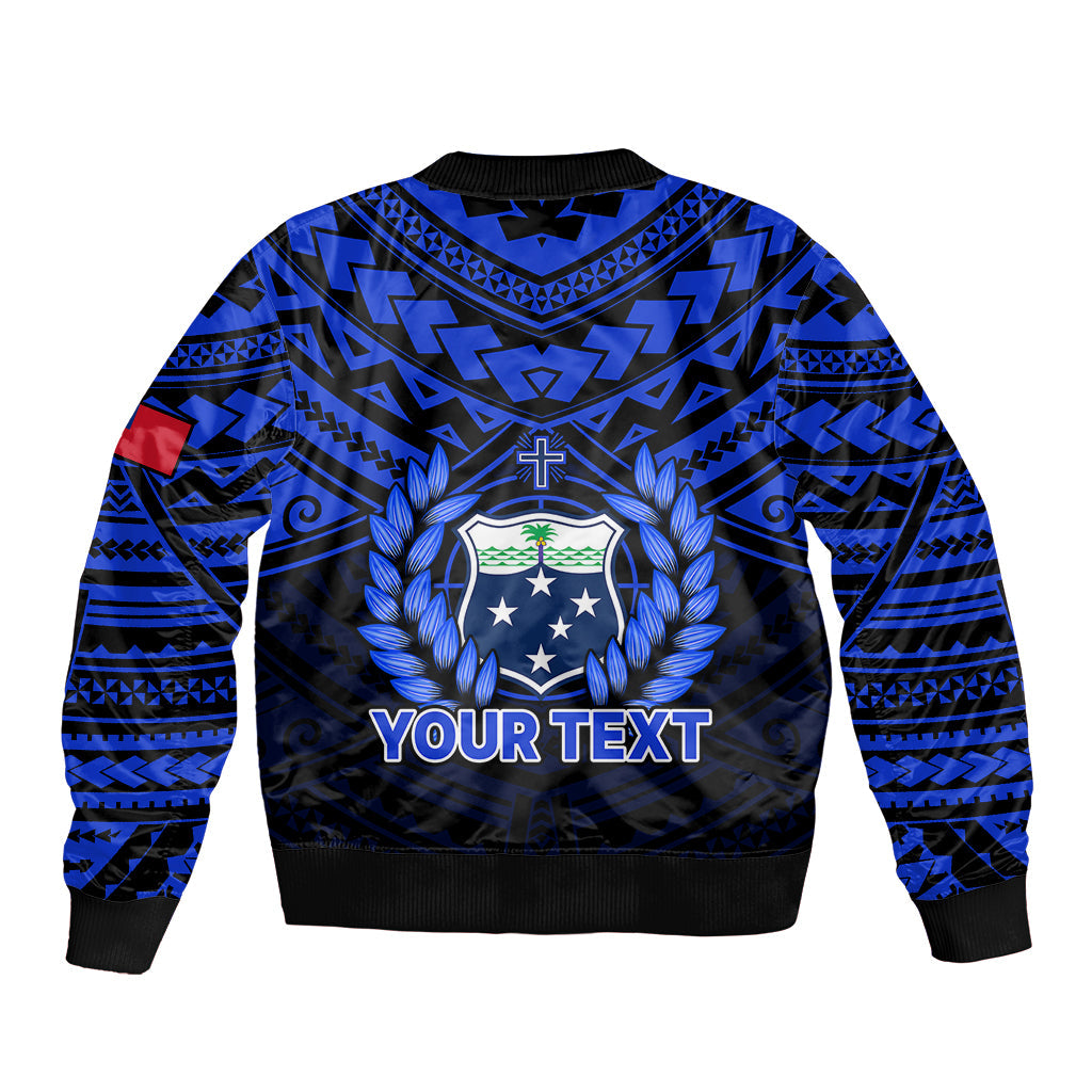 (Custom Personalised) Samoa Independence Day Bomber Jacket Ulafa Polynesian Unique Blue No1
