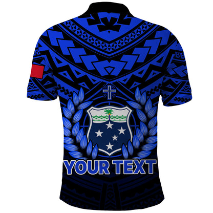 Custom Personalised Samoa Independence Day Polo Shirt Ulafa Polynesian Unique Blue No1