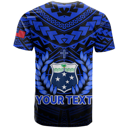 Custom Personalised Samoa Independence Day T Shirt Ulafa Polynesian Unique Blue No1