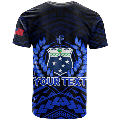 Custom Personalised Samoa Independence Day T Shirt Ulafa Polynesian Unique Blue No2