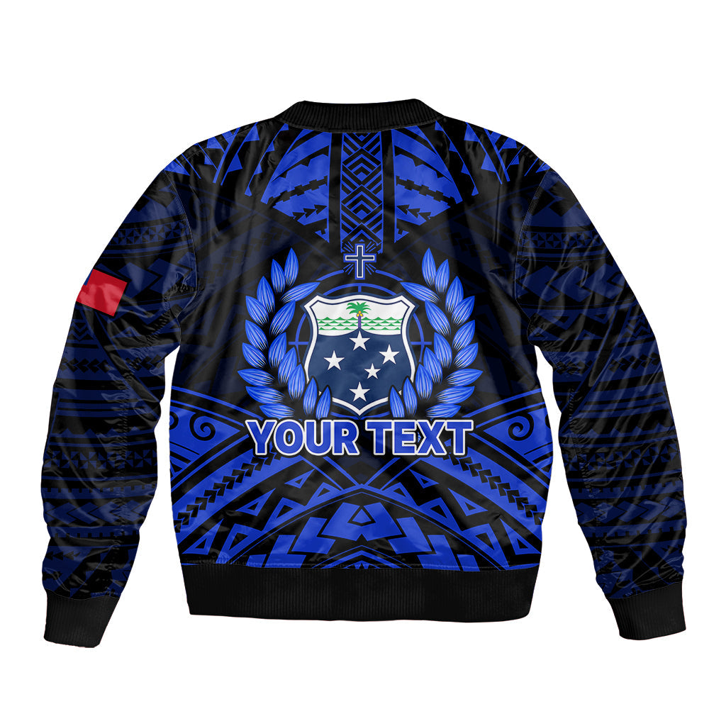 (Custom Personalised) Samoa Independence Day Bomber Jacket Ulafa Polynesian Unique Blue No3