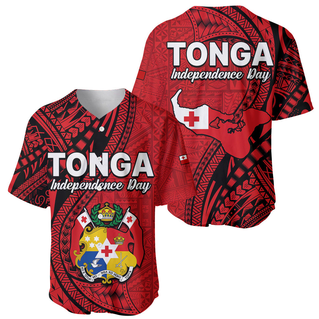 Tonga Independence Anniversary Baseball Jersey Tongan Tribal Pattern Unique Version