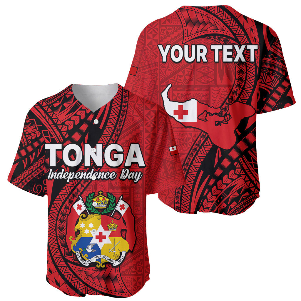 (Custom Personalised) Tonga Independence Anniversary Baseball Jersey Tongan Tribal Pattern Unique Version