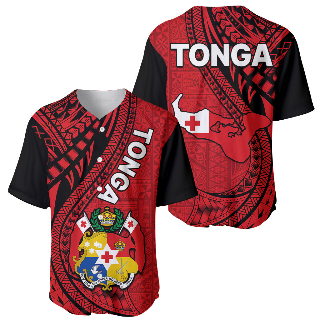 Polynesian Tonga Baseball Jersey Tribal Pattern Unique Version