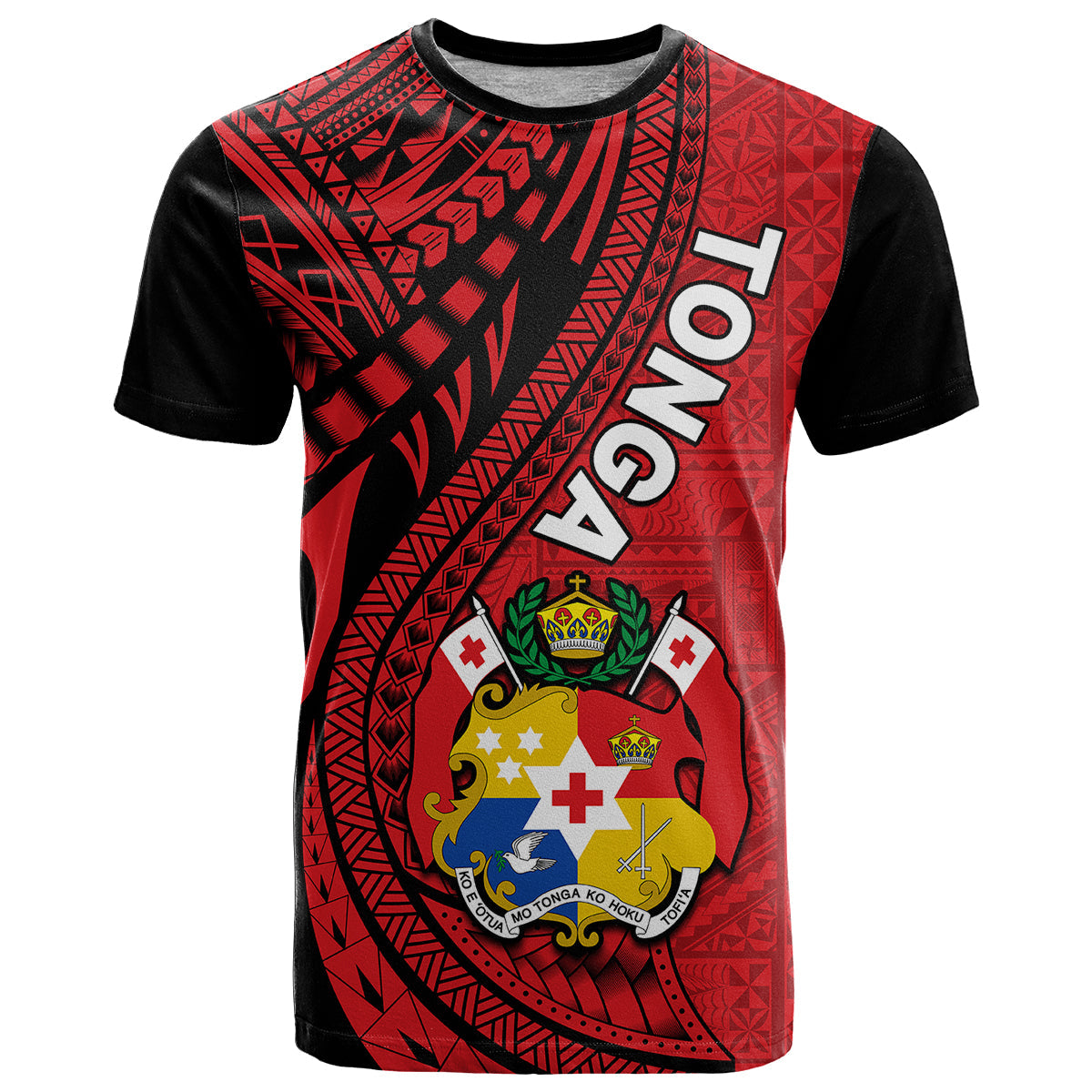 Polynesian Tonga T Shirt Tribal Pattern Unique Version