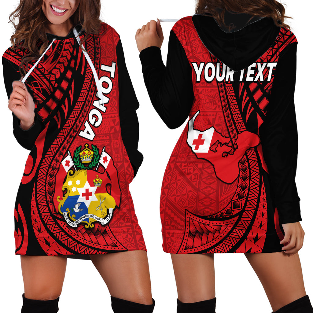 Custom Personalised Polynesian Tonga Hoodie Dress Tribal Pattern Unique Version