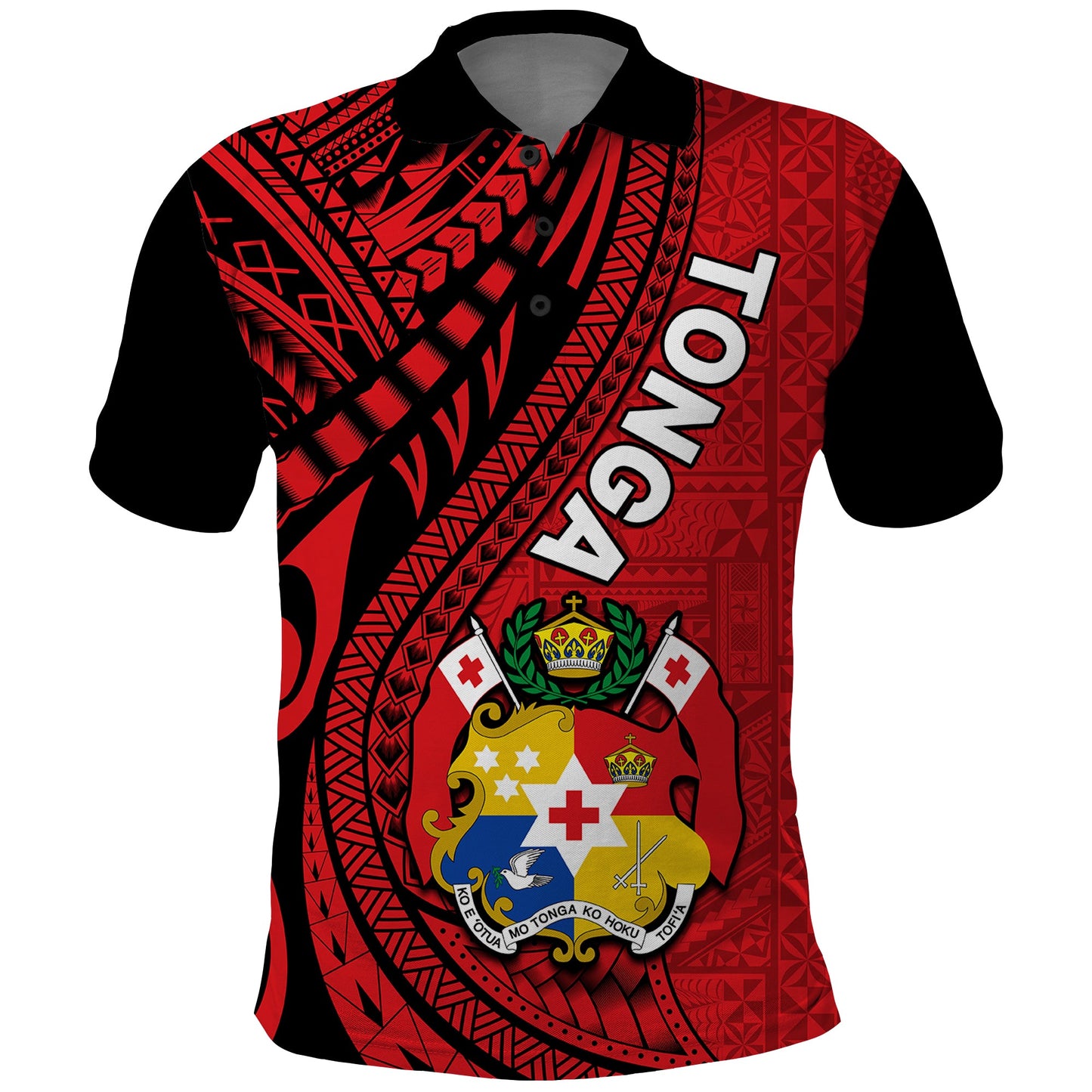 Polynesian Tonga Polo Shirt Tribal Pattern Unique Version
