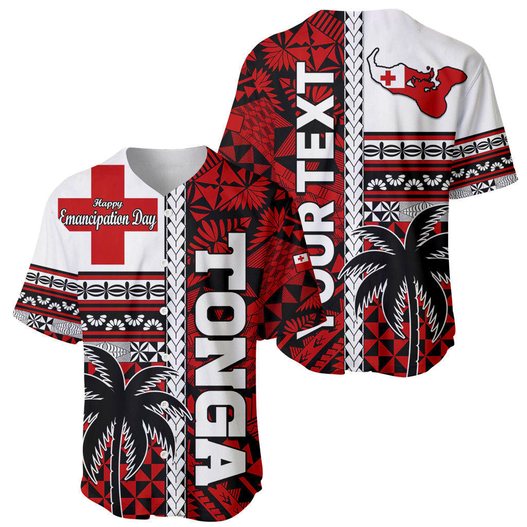 (Custom Personalised) Tonga Independence Day Baseball Jersey Proud Tongan Emancipation with Kupesi Ngatu