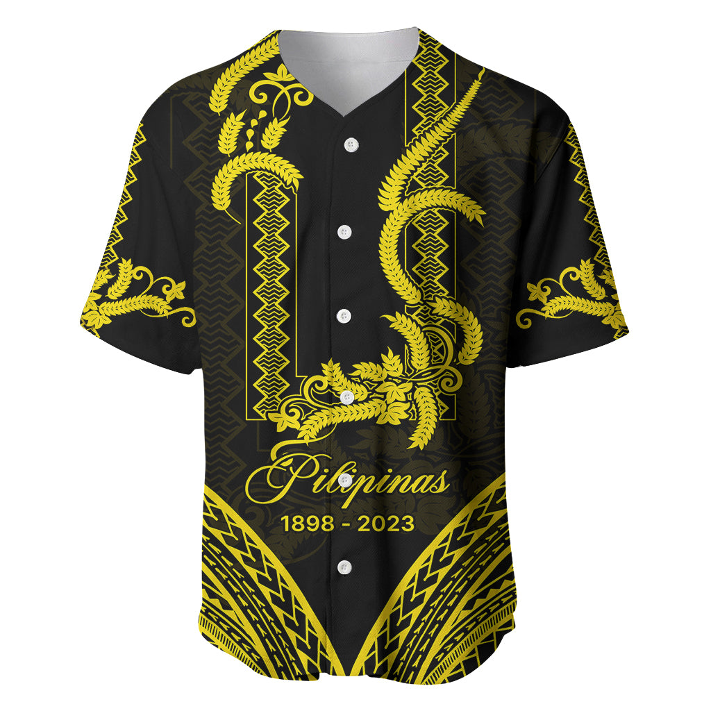 Philippines Independence Day Baseball Jersey Pechera With Side Barong Patterns