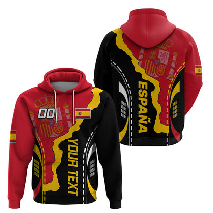 Custom Spain Hoodie La Rojita Football Go Champions
