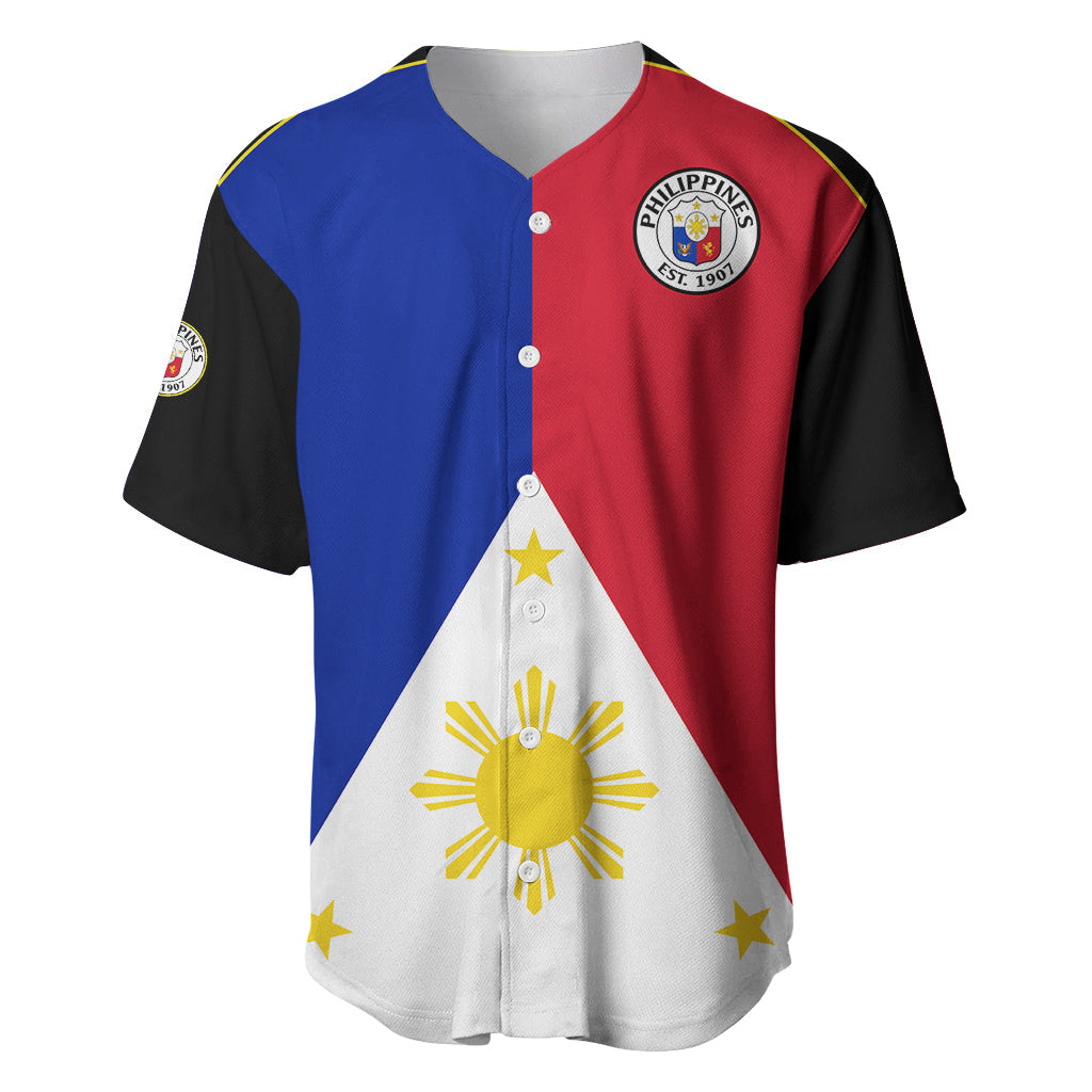 Philippines Concept Home Football Baseball Jersey Pilipinas Flag Black Style 2023